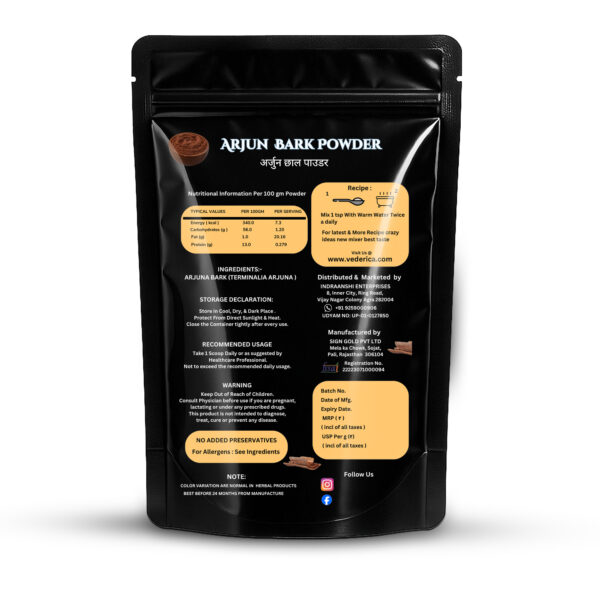 Arjun Bark Powder 120g - Image 2