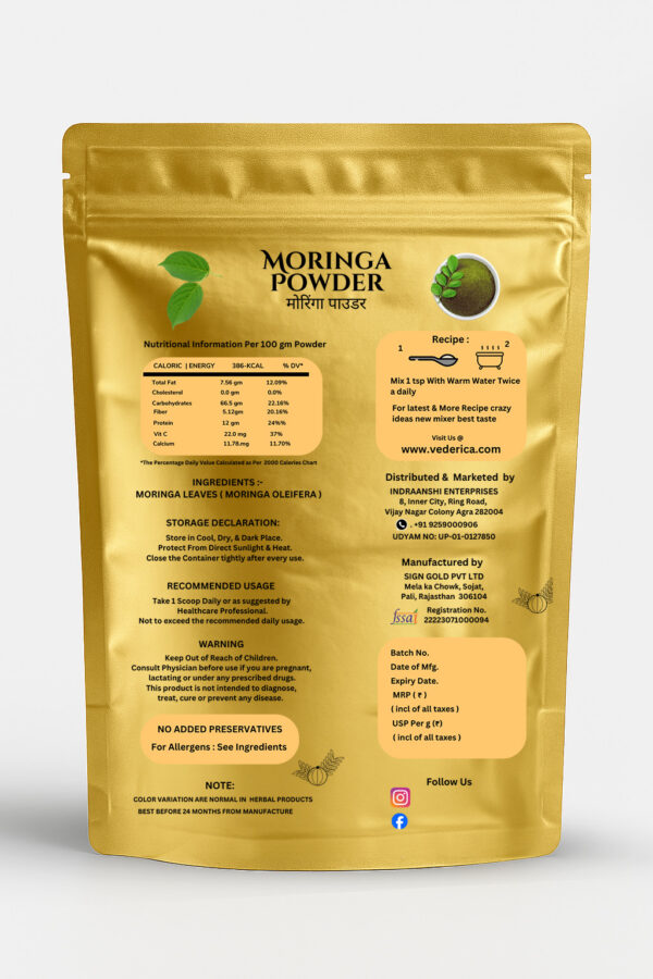 Moringa Powder 210g - Image 2